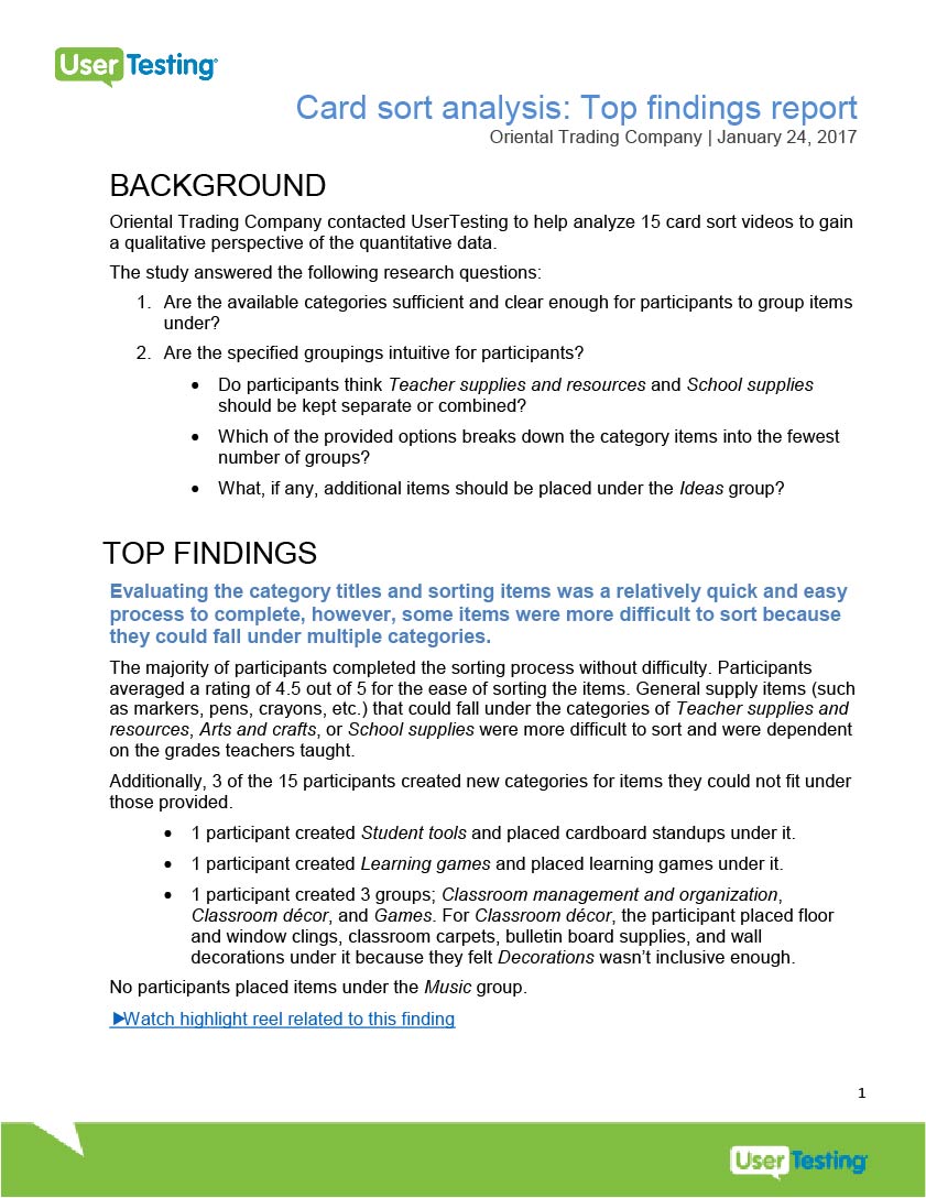 Learn365 Card Sort Test